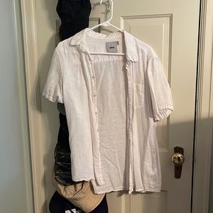 ASOS Button Down Shirt Size L Linen Mens